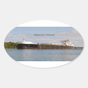 Amerikanischer Seemannaufkleber Ovaler Aufkleber