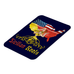 Amerikanischer sizilianischer Wurzeln Flexi Magnet