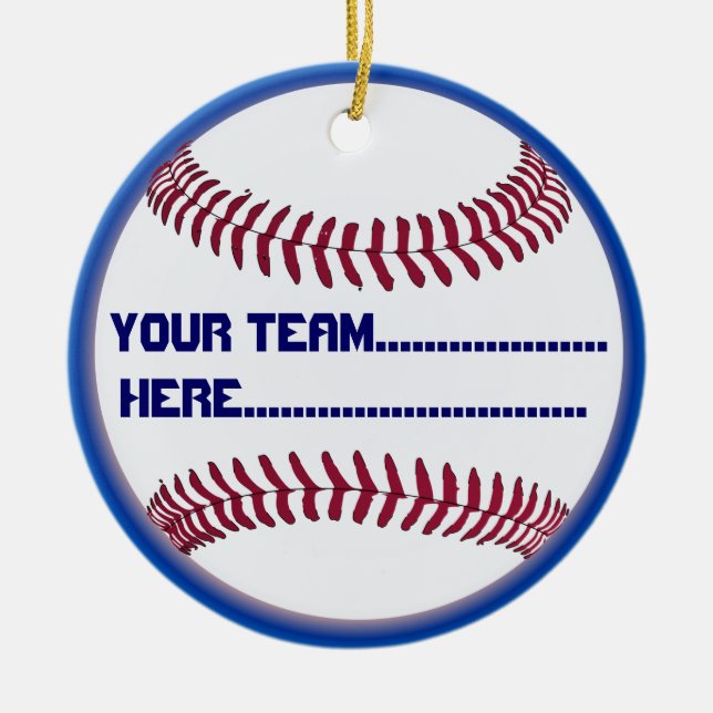 Amerikanischer Softball-Charme und Andenken Keramikornament (Vorne)