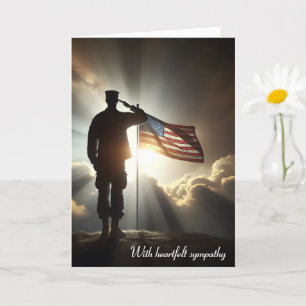 Amerikanischer Soldat für Beileid würdigen Karte