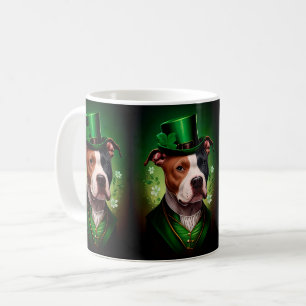 Amerikanischer Staffordshire-Hund an St. Patrick's Kaffeetasse