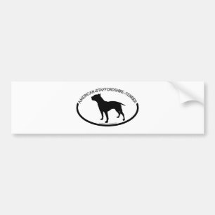 Amerikanischer Staffordshire-Silhouette Schwarze S Autoaufkleber