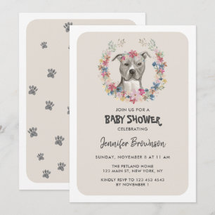 Amerikanischer Staffordshire Terrier Hund Feier Einladung