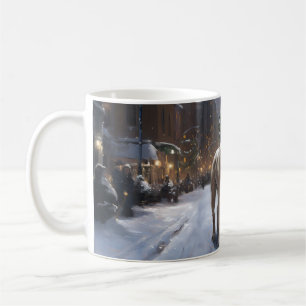 Amerikanischer Staffordshire Weihnachtsfestzeit Kaffeetasse