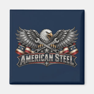 Amerikanischer Stahl Adler und Schraubenschlüssel Magnet