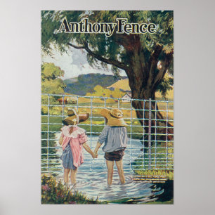 Amerikanischer Stahl-u. des Draht-Co Zaun-Teich Poster