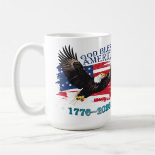 Amerikanischer Starker Adler Gott segne Amerika 25 Kaffeetasse
