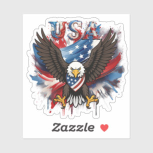 Amerikanischer starker Adler Patriotiisch USA Aufkleber