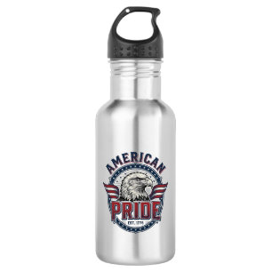 Amerikanischer Stolz Adler Vintage Patriotisches D Edelstahlflasche