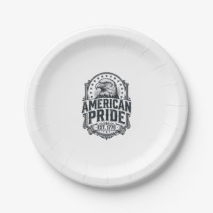 Amerikanischer Stolz Adler Vintage Patriotisches S Pappteller