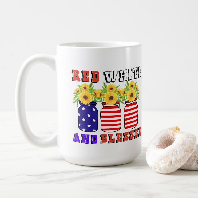 amerikanischer Stolz Kaffeetasse (Mit Donut)