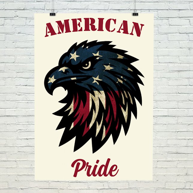 Amerikanischer Stolz, Patriotischer Weißer Adler Fotodruck (Von Creator hochgeladen)
