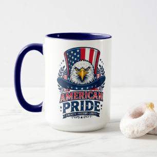 Amerikanischer Stolz Weißkopfseeadler Patriotische Tasse