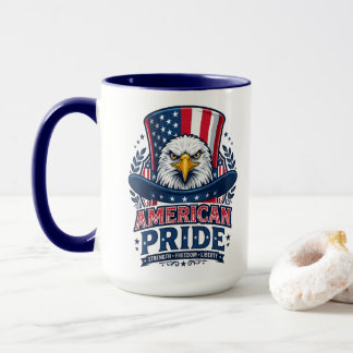 Amerikanischer Stolz Weißkopfseeadler Patriotische Tasse