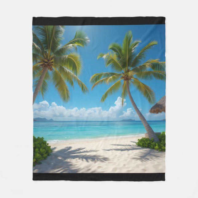 Amerikanischer Strand Fleecedecke (Vorderseite)