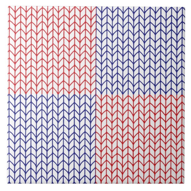 AMERIKANISCHER STRICK 6x6 Keramik Tile Fliese (Vorderseite)