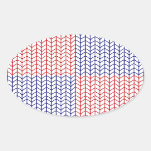 AMERIKANISCHER STRICK Oval Stickers