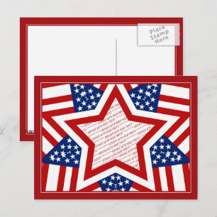 Amerikanischer Superstar Bilderrahmen Postkarte