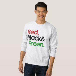 Amerikanischer T - Shirt in Rot, Schwarz und Grün
