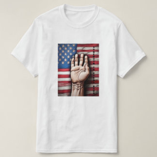 Amerikanischer Tag der Flaggenarbeit am Red white  T-Shirt
