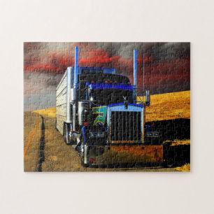 Amerikanischer Transport-LKW zur Ruhe gezogen