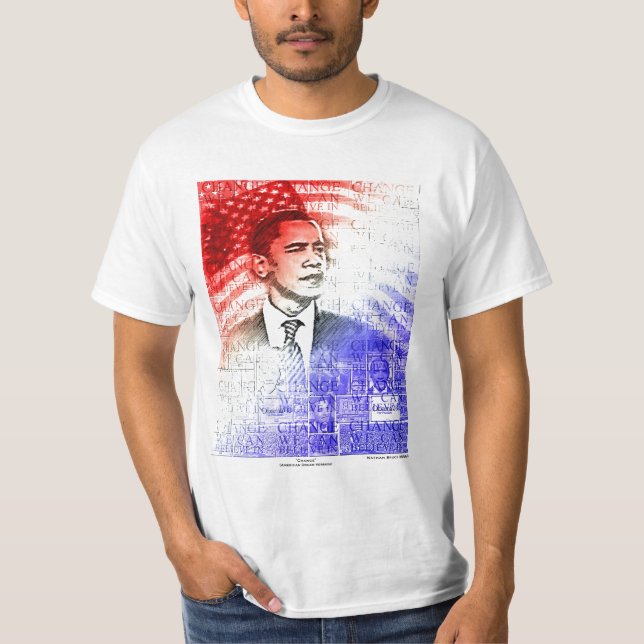 Amerikanischer Traum-T - Shirt Obama (Vorderseite)