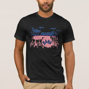 Amerikanischer Trommel-Set-T - Shirt