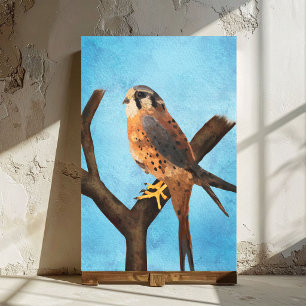 Amerikanischer Turmfalke Aquarell Vogel Kunst Leinwanddruck