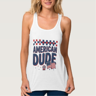 Amerikanischer Typ patriotisches Vintage-Shirt-Des Tank Top