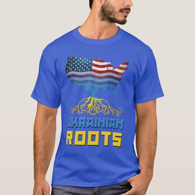 Amerikanischer Ukrainer wurzelt T - Shirts (Vorderseite)