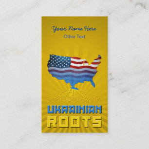 Amerikanischer Ukrainer wurzelt Visitenkarten Visitenkarte