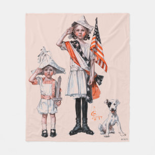 Amerikanischer Unabhängigkeitstag Fleecedecke