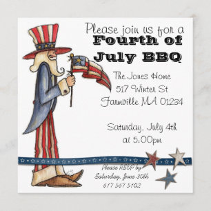 Amerikanischer Unabhängigkeitstag laden ein Einladung