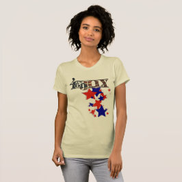 Amerikanischer Unabhängigkeitstag mit Sternen T-Shirt