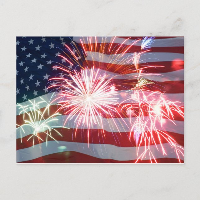 Amerikanischer Unabhängigkeitstag Postkarte (Vorderseite)