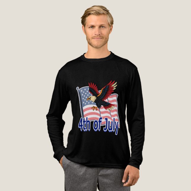 Amerikanischer Unabhängigkeitstag Tri-Blend Shirt (Volle Vorderseite)
