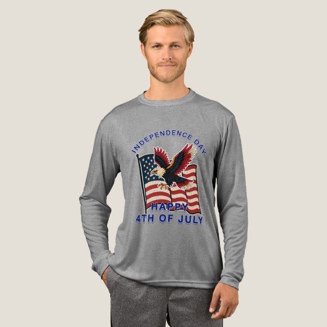Amerikanischer Unabhängigkeitstag Tri-Blend Shirt (Volle Vorderseite)