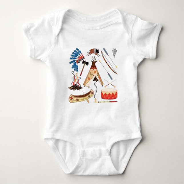 Amerikanischer Ureinwohner Baby Strampler (Vorderseite)