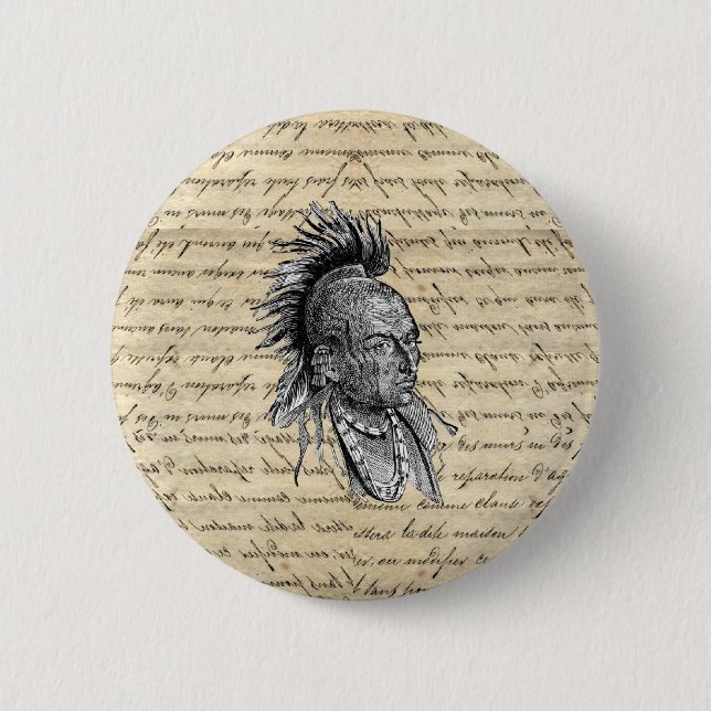 Amerikanischer Ureinwohner Button (Vorderseite)