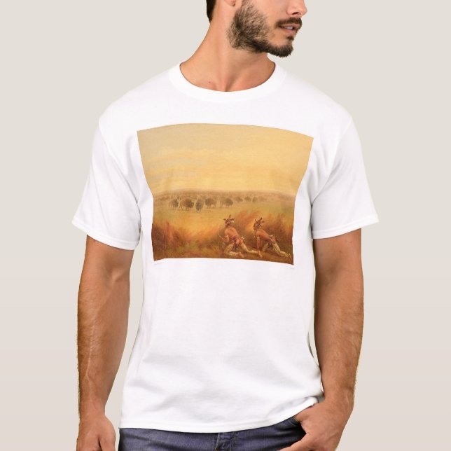 Amerikanischer Ureinwohner, der oben auf eine T-Shirt (Vorderseite)