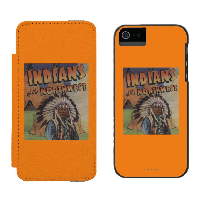 Amerikanischer Ureinwohner des Nordwestens - Incipio iPhone Geldbeutel-Hülle (Seite an Seite)