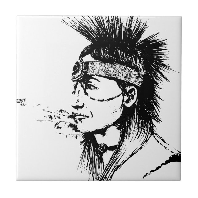 AMERIKANISCHER UREINWOHNER FLIESE (Vorderseite)