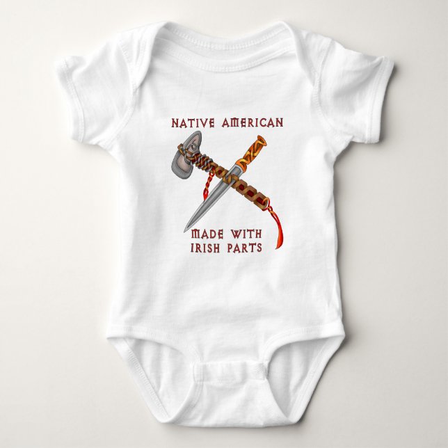 Amerikanischer Ureinwohner/Iren Baby Strampler (Vorderseite)