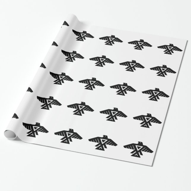 Amerikanischer Ureinwohnerthunderbird-Totem Geschenkpapier (Ungerollt)