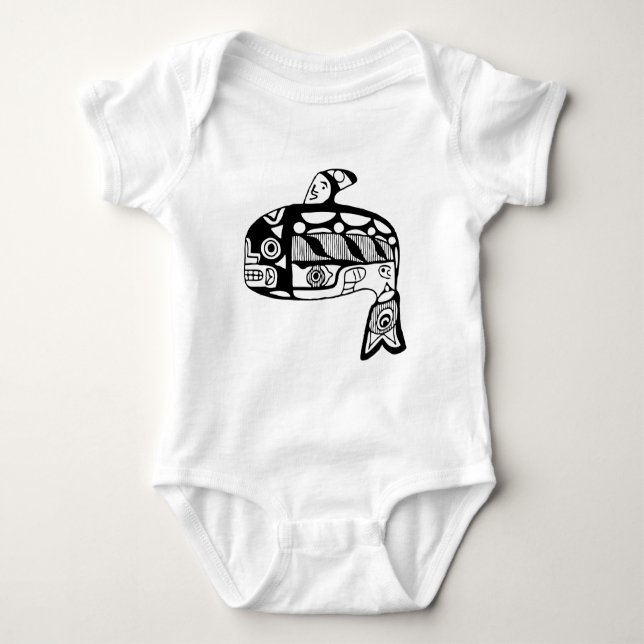 Amerikanischer Ureinwohnertlingit-Wal Baby Strampler (Vorderseite)