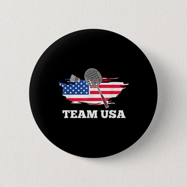 Amerikanischer USA-Team-Shuttle-Racket-Badminton-S Button (Vorderseite)