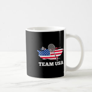 Amerikanischer USA-Team-Shuttle-Racket-Badminton-S Kaffeetasse
