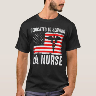 Amerikanischer VA-Krankenpfleger Hart Arbeiten Füh T-Shirt