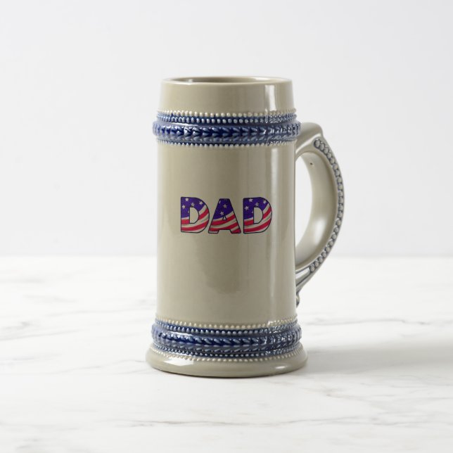 amerikanischer Vater Bierglas (VorderseiteRechts)