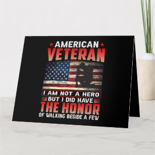 Amerikanischer Veteran Die Ehre 38 Karte